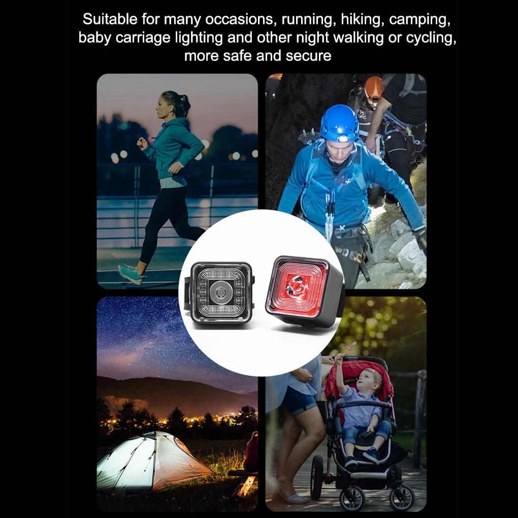 

Перезаряжаемый велосипедный фонарь для ночной езды, Головной фонарь для скутеров, велосипедный задний фонарь для взрослых, задний фонарь, а...