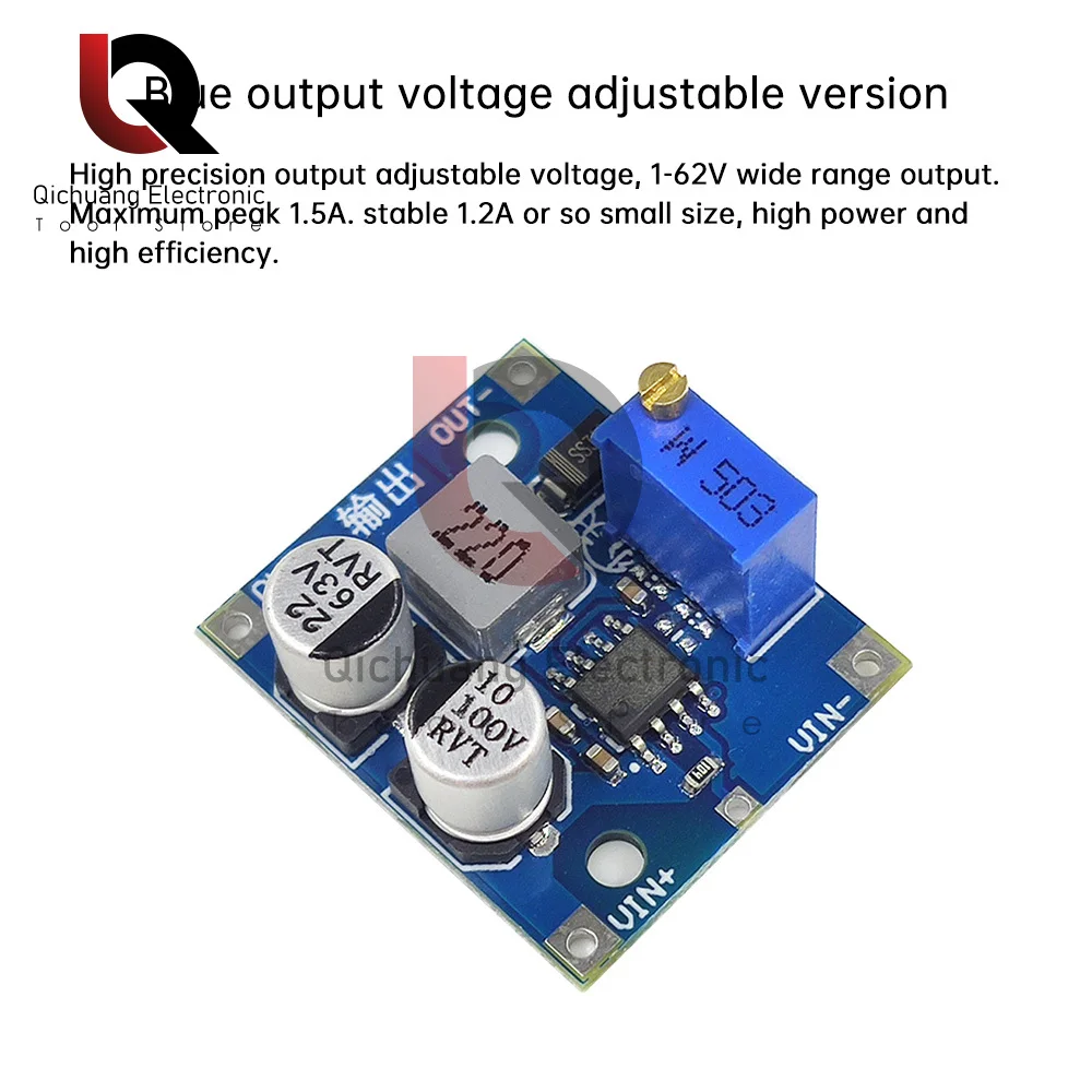 Регулируемый понижающий модуль питания DC-DC вход от 5-80 В до 1-62 1 5 А преобразователь