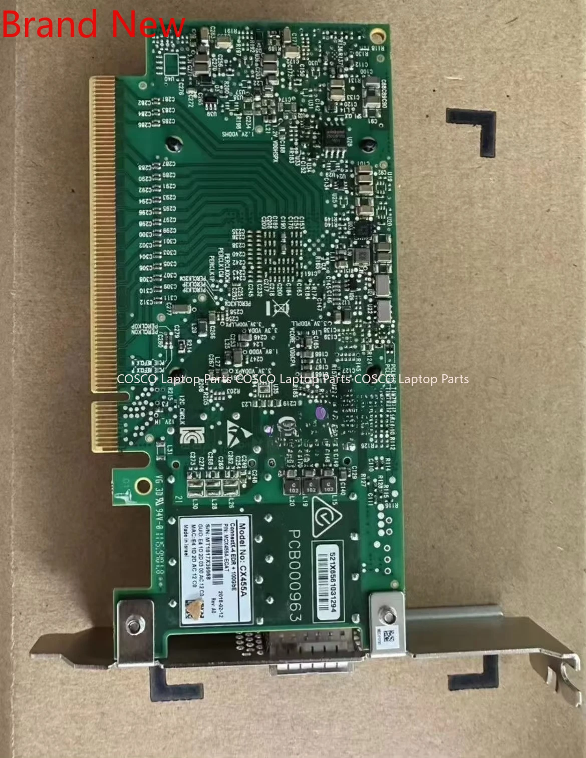Фото Совершенно новый оригинальный CX455A для Mellanox MCX455A-ECAT ConnectX-4 VPI 100GbE, однопортовая карта адаптера Infini Band, 100% тест в порядке №5