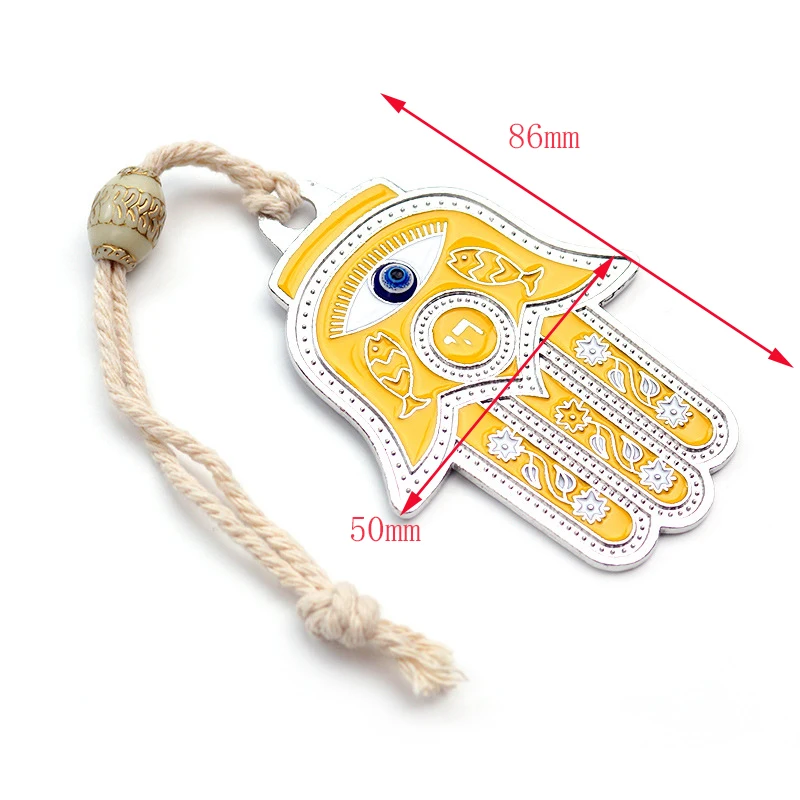 

Голубой стеклянный настенный декор Хамса