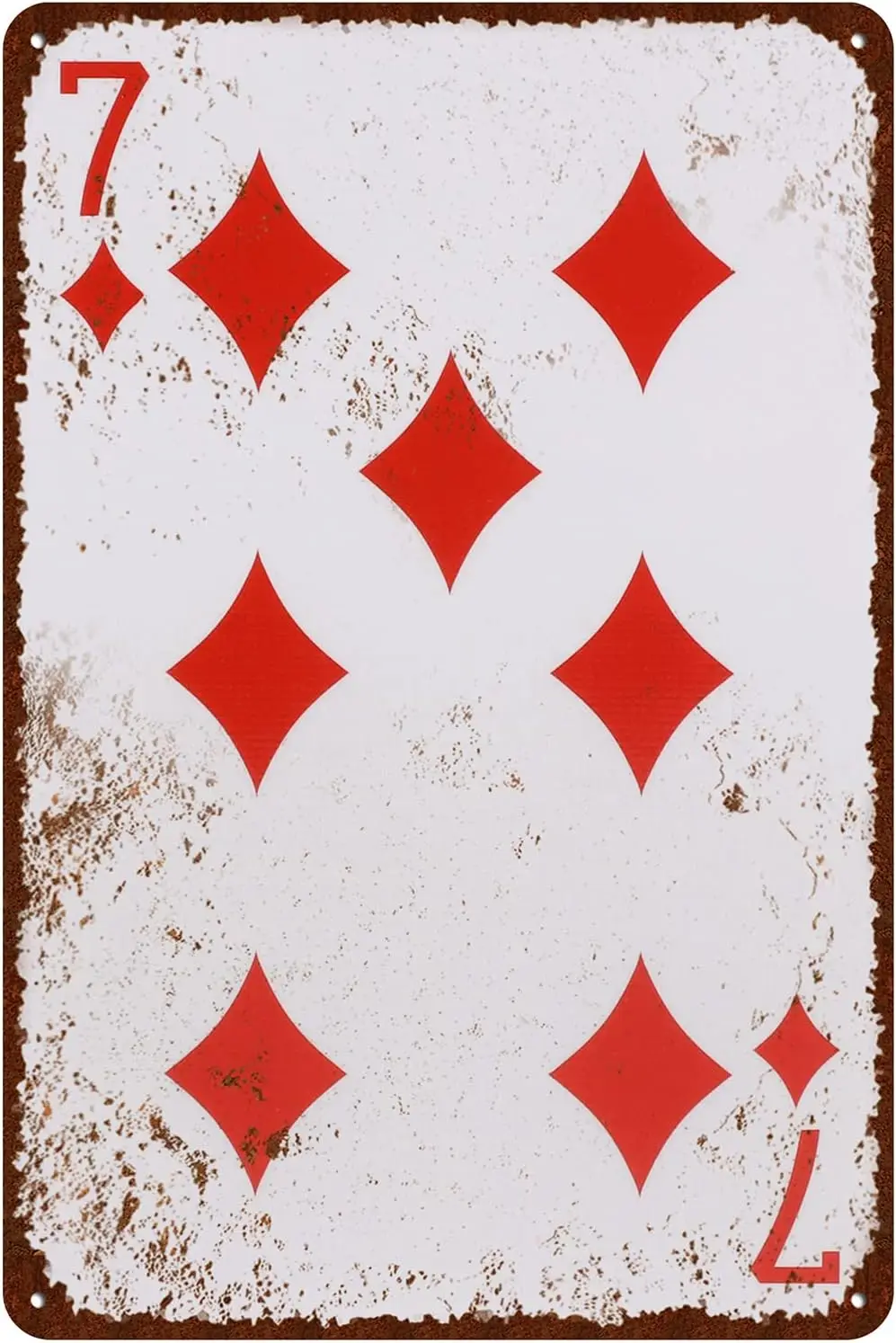 Винтажная жестяная вывеска для покера металлическая Семь дианданда алюминиевые