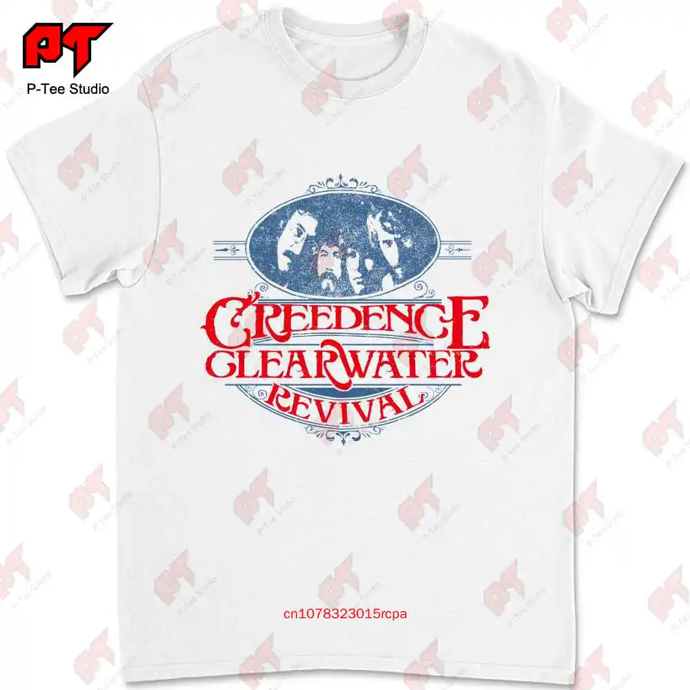 Creedence Clearwater Корпус Мужской Travelin Band облегающая футболка серого цвета Q8HK