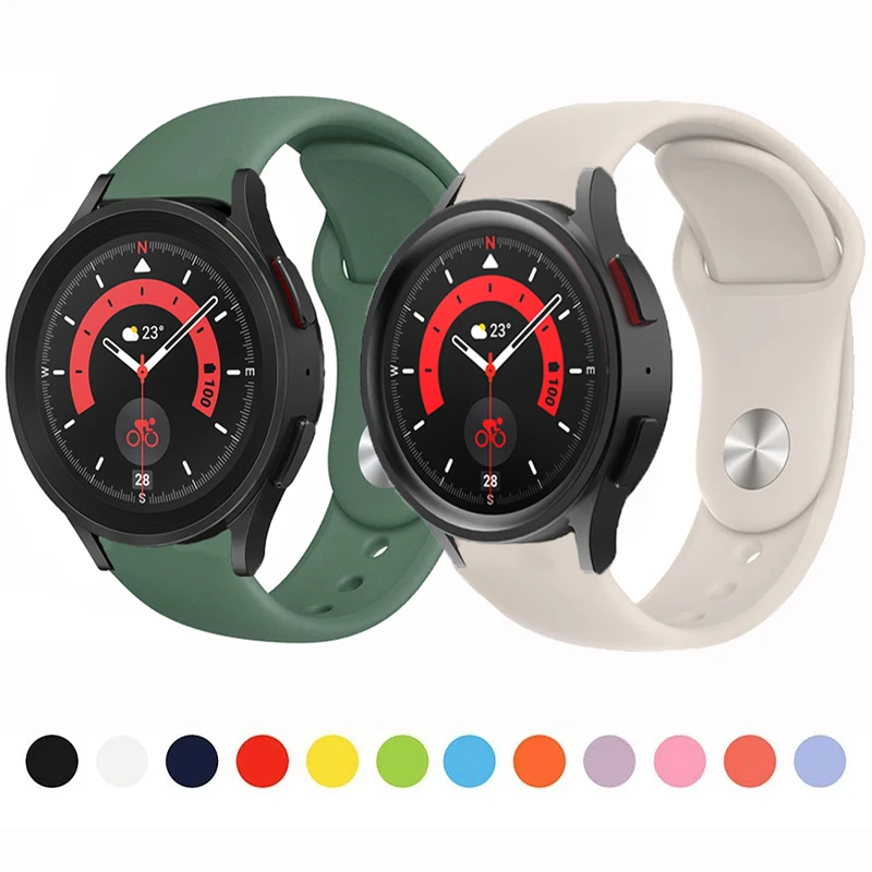 

Ремешок силиконовый для Samsung Galaxy watch 4/4 Classic/5/5 pro/3/46 мм/42 мм/Active 2 Gear S3, браслет для Huawei GT2/3pro, 20 мм 22 мм