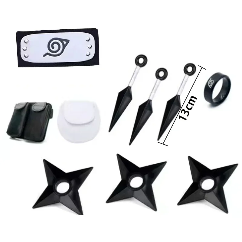 Фото Аниме Наруто Костюмы Аксессуары для косплея Оружие Ниндзя Сумка Kunai Shuriken Опора Акацуки Какаши Фигурка Подарочный костюм №1