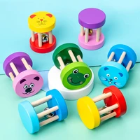 new baby cartoon wooden five post cage handbell children education early education orff musical instrument toddler music toy