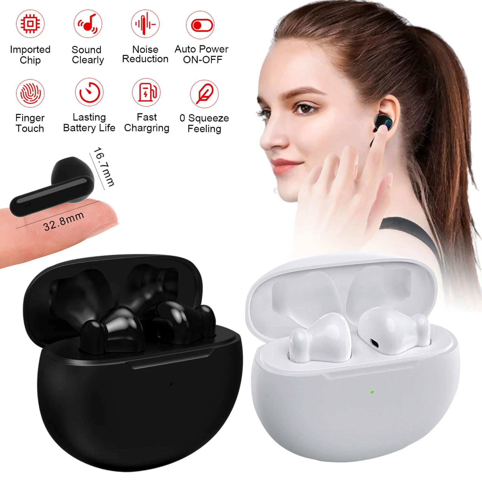 New Style Hearing Aid No Noise Mini Hearing Aid for Elderly Deafness Audio Amplifier Sound Deaf Hear Loss Digital Hearing Aids