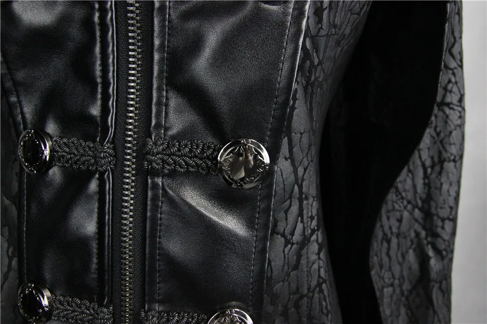 Черная длинная куртка в стиле панк на молнии для женщин сексуальная женская