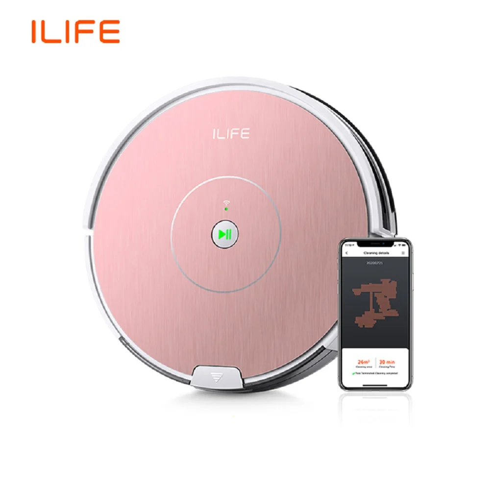 

ILIFE A80 Plus Robot Vacuum Mop Cleaner Smart Cell Phones WIFI APP Control Powerful Suction Electronic Wall Household Cleaner