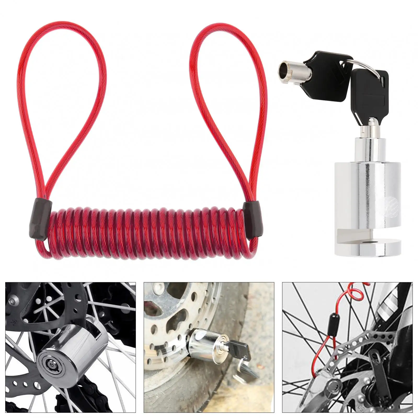 

Портативный велосипедный замок с противоугонным дисковым тормозом