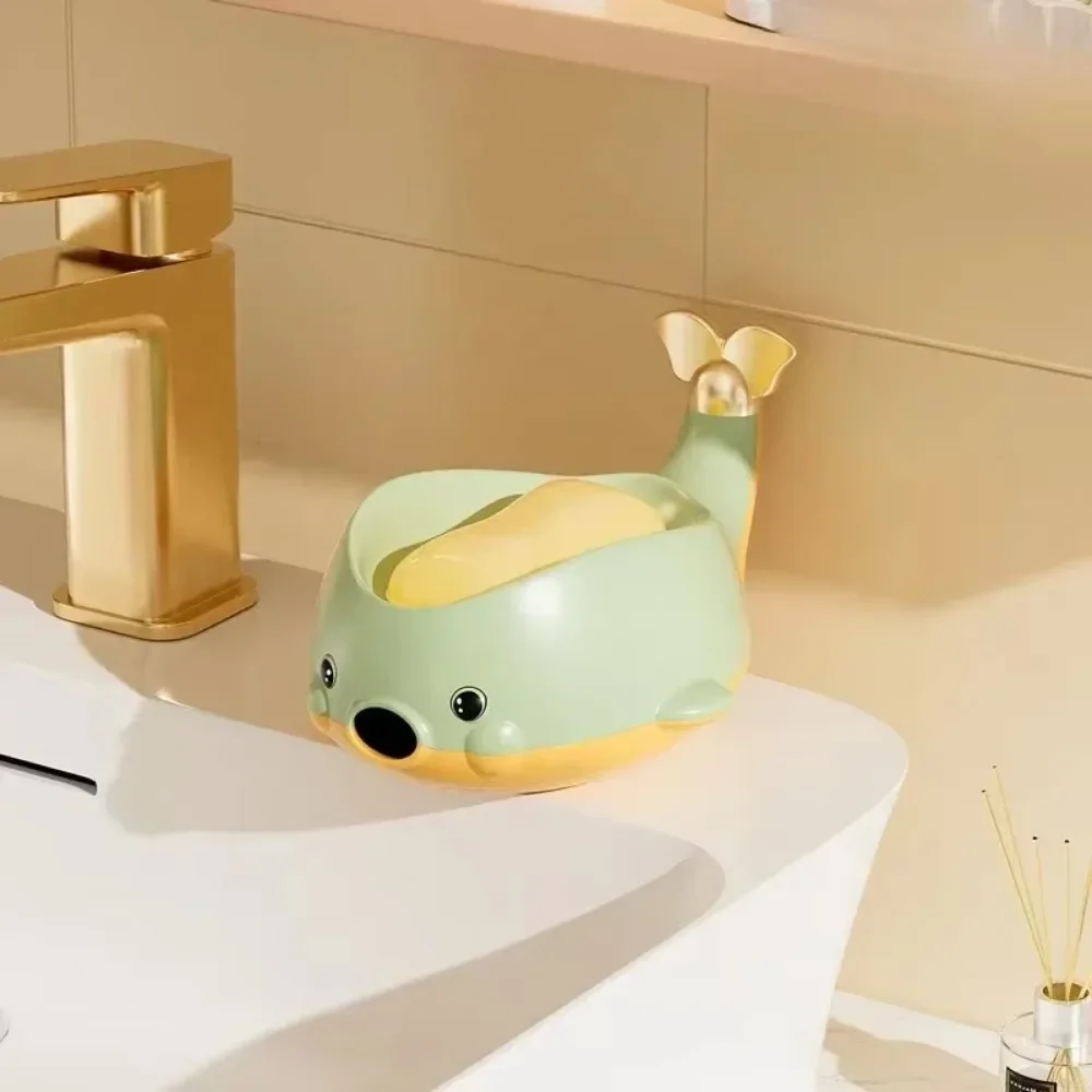 Новая коробка для мыла в форме кита сливной держатель душа посуда контейнер