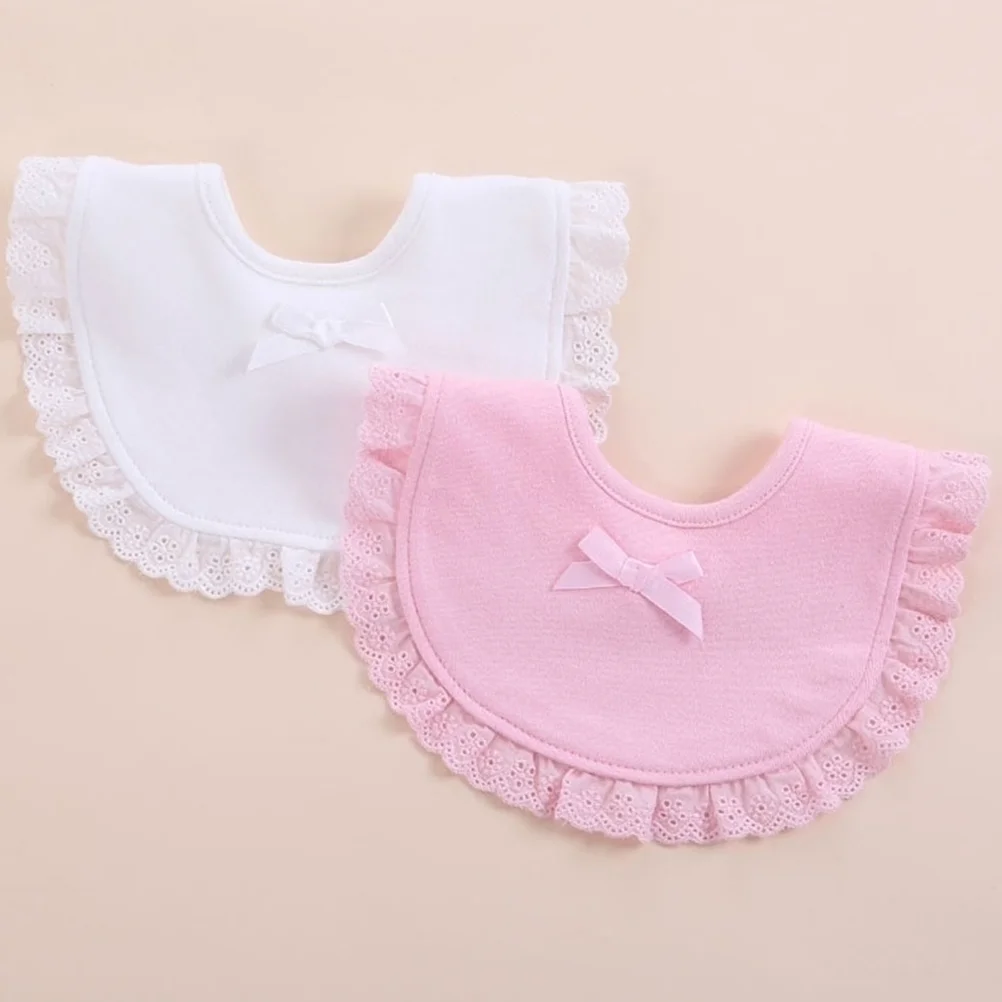 

2 Pcs Baby Bib Toddle Burp Cloth Infant Drool Bibs Newborn Dining Saliva Scarf Bandana Towel Double Layer