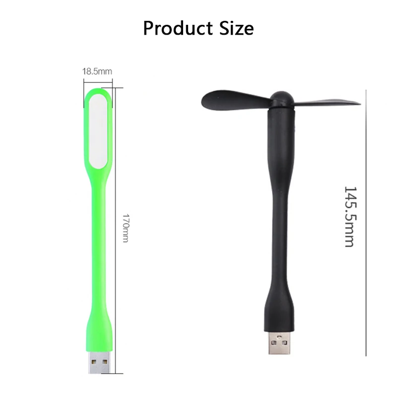 Мини-USB-вентилятор и фонарик портативные USB-вентиляторы лампа для всех устройств