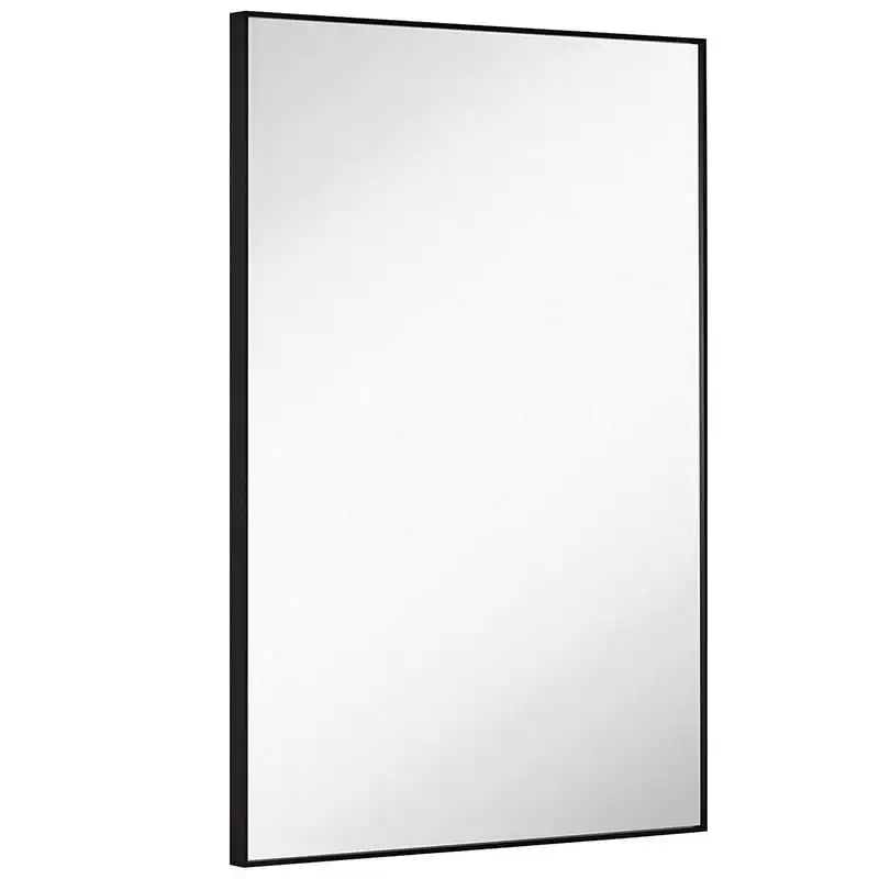 

Brushed Metal Vanity Mirror Simple Edge Mirrors For Wall Bathroom And Decorative