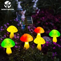 led solar light outdoor waterproof landscape light 8 function mushroom string lights for garden path lawn party decoration