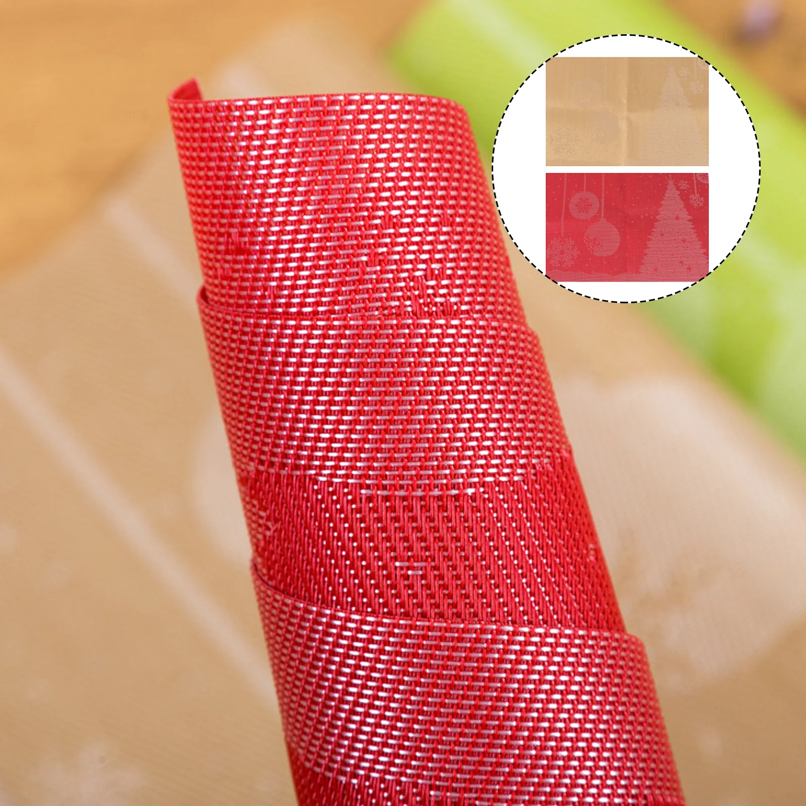 

Table Xmas Mats Mat Place Christmas Party Placemat Decorative Tree Festival Winter Kitchen Tablemats Dinner Decor Placemats