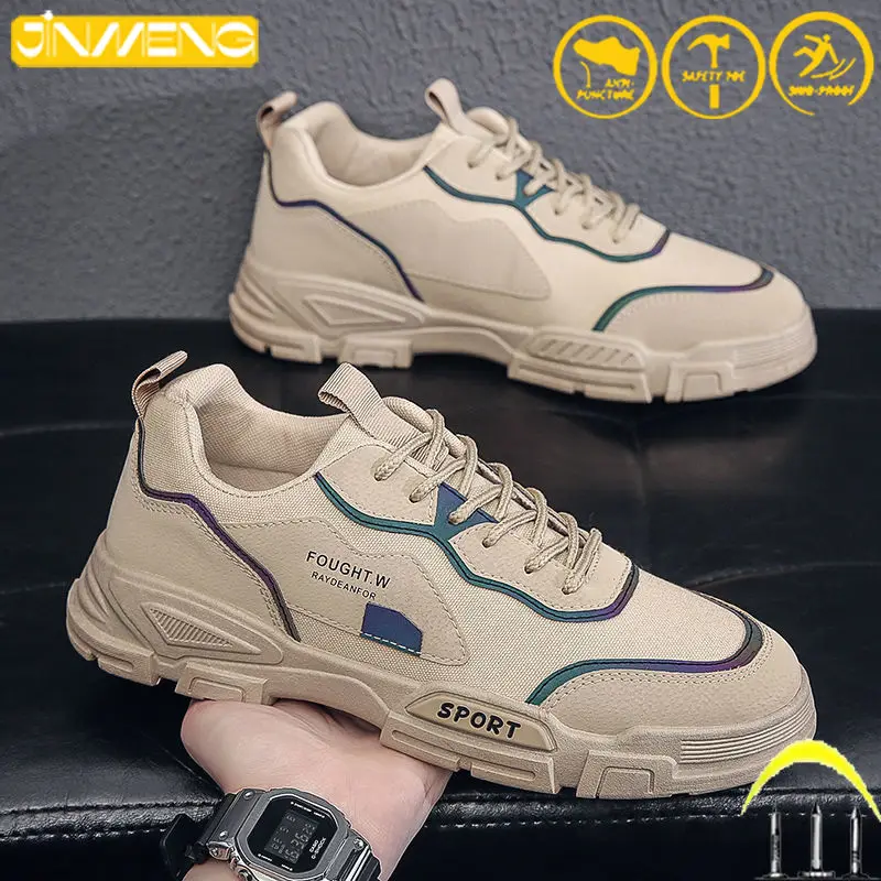 

Lightweight and Comfortable Outdoor Running Sneakers Protective Work Boots Drop Resistant Stab Resistant Men Safety