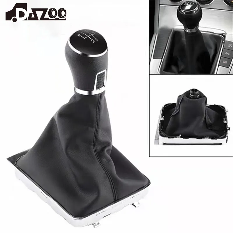 For Manual VW Golf 7  MK7 GTI GTD 2013 2014 2015 2016 2017 2018 Car 6 Speed Gear Shift Knob With Leather Boot