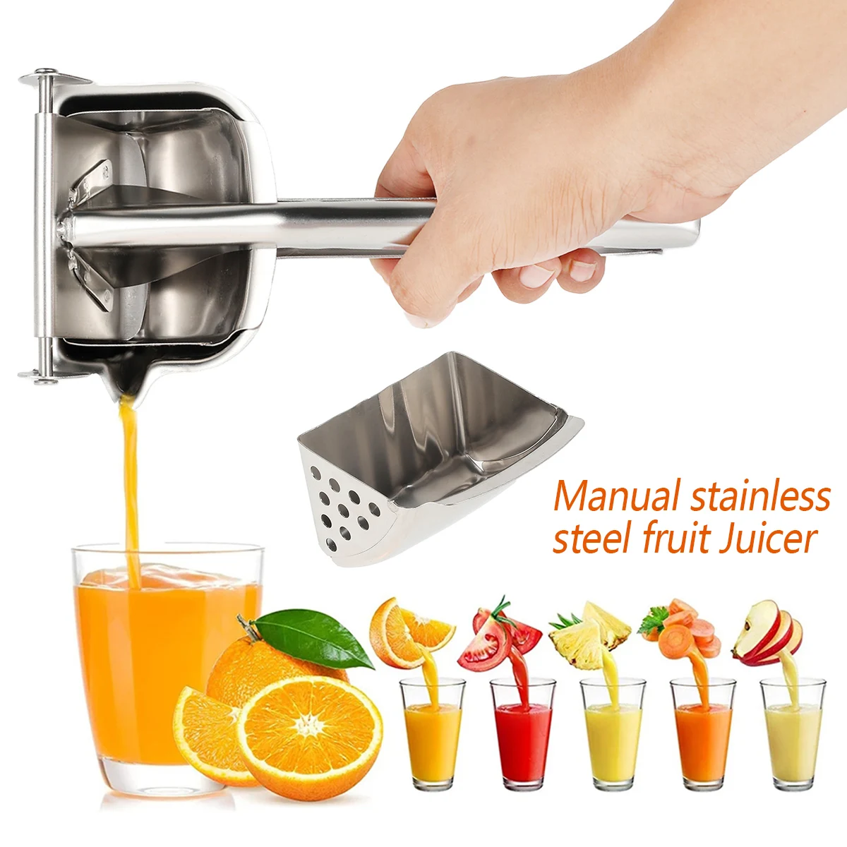 

304 Stainless Steel Lemon Squeezer Citrus Juicer Hand Press Heavy Duty Manual Squeezer Lime Squeezer Juice Extractor Orange Lime
