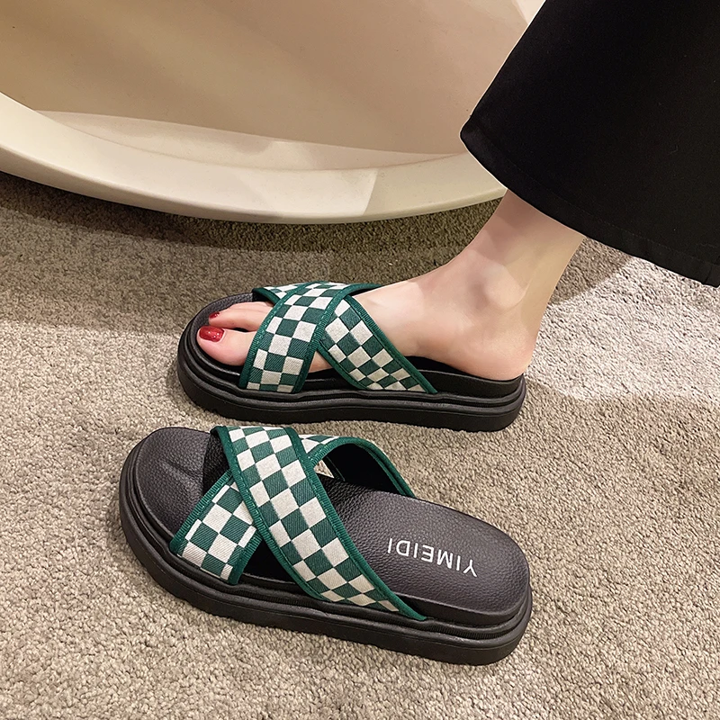 

Туфли женские домашние на платформе, роскошные лоферы, дизайнерская обувь на плоской подошве, резина, искусственная хлопковая ткань, плоска...