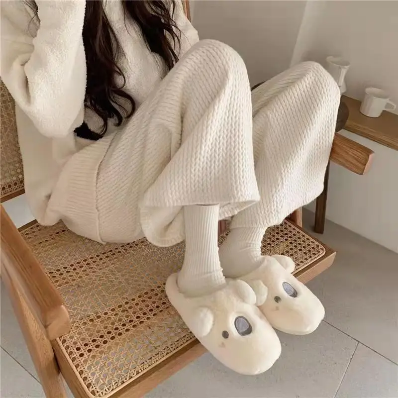 

Women's Winter Cute Cartoon Slippers Indoor House Warm Shoes Female Comfort Shoes Casual Slip on Footwear Fluffy Cozy Slippers