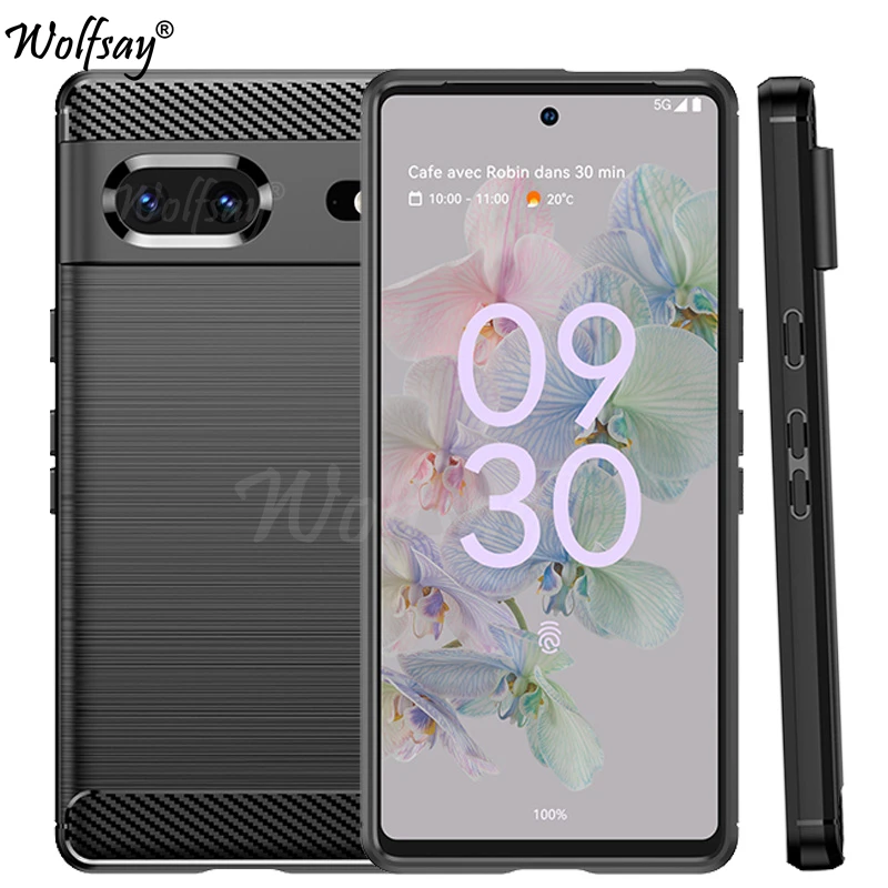 

For Google Pixel 7 Case Silicone Carbon Fiber Back Cover For Google Pixel 7 6 Pro 4A 6A 5A 5G Phone Case For Google Pixel 7 Case