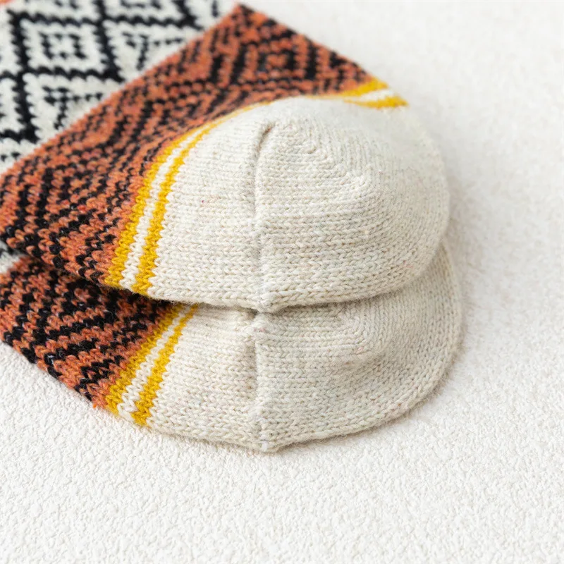 2021 Newest 5Pairs/lot Winter Warm Thicken Thermal Soft Casual Women Wool Socks Cashmere Home Snow Boots Home Floor Socks