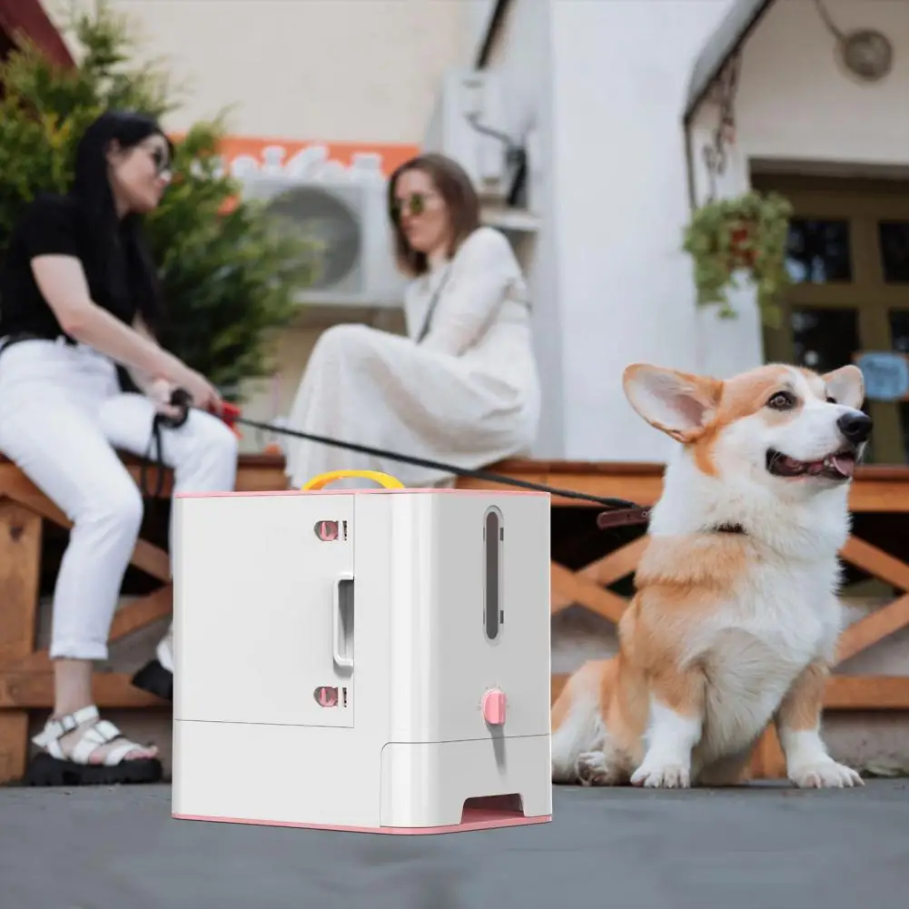 

2-in-1 Pet Feeder Storage Container Pet Food Dispenser with Handle for Easy Carrying 2-in-1 Pet Food Feeder Durable for Cats