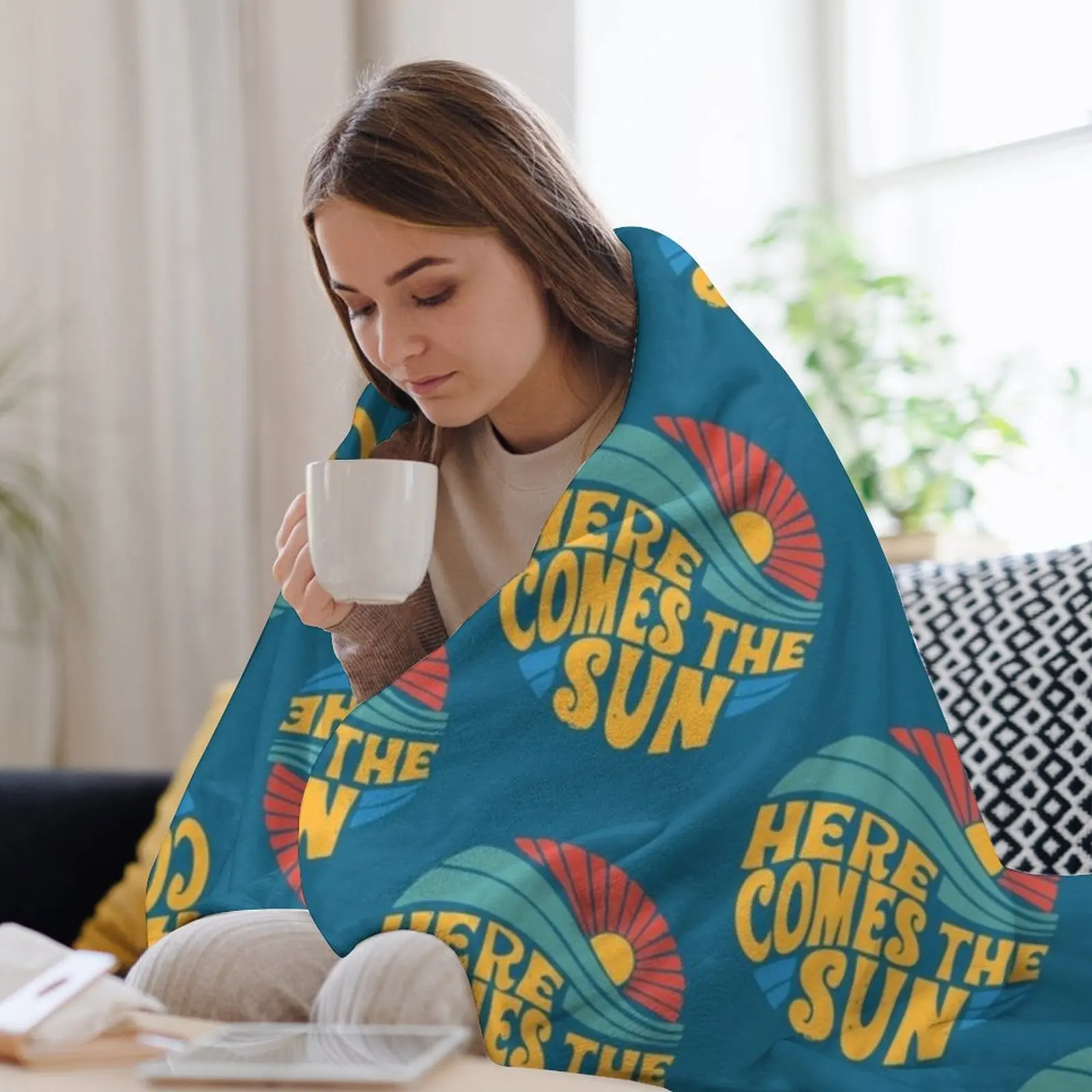 Одеяло Here Comes the Sun. Роскошные утяжеленные фланелевые одеяла.