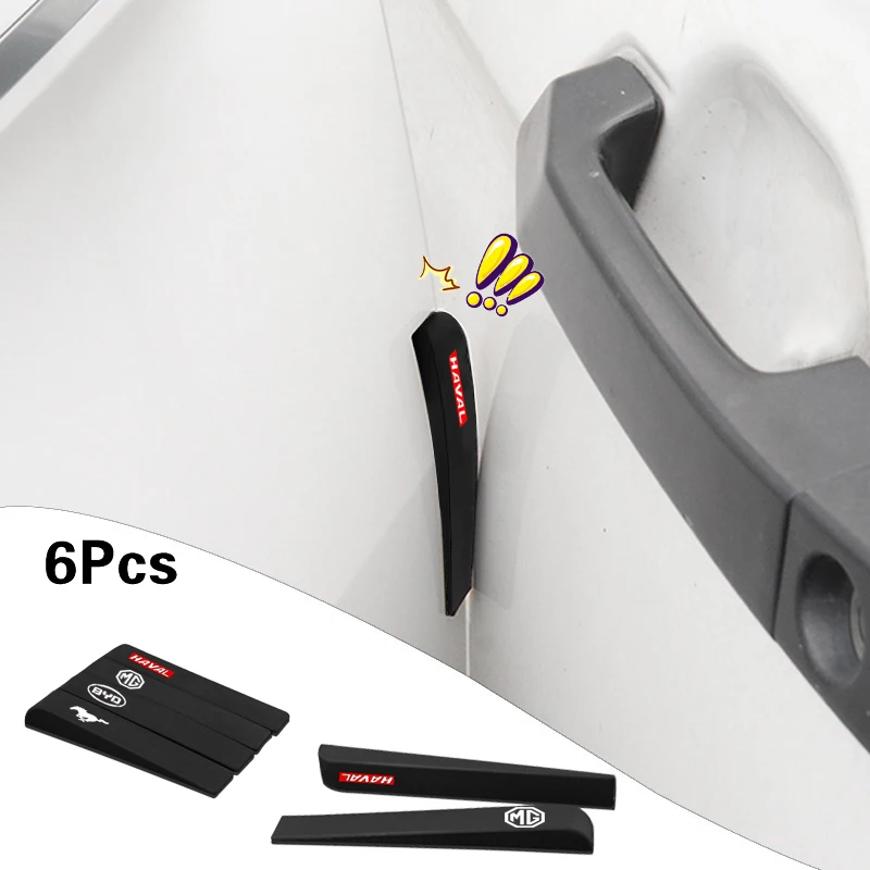 

6Pcs Car Logo Stickers Door Edge Guards Strip Scratch Protect Car Goods For Buick Encore Envision GL6 GL8 Lacrosse Regal Verano