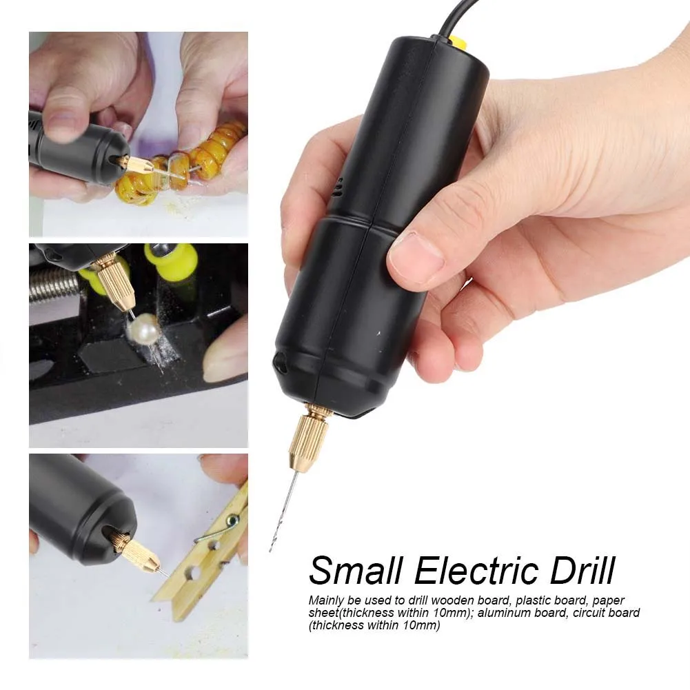 

18W Mini Electric Drills Kit for Pearl Epoxy Resin Jewelry Making DIY Wood Craft Lightweight Handheld Micro USB Drill