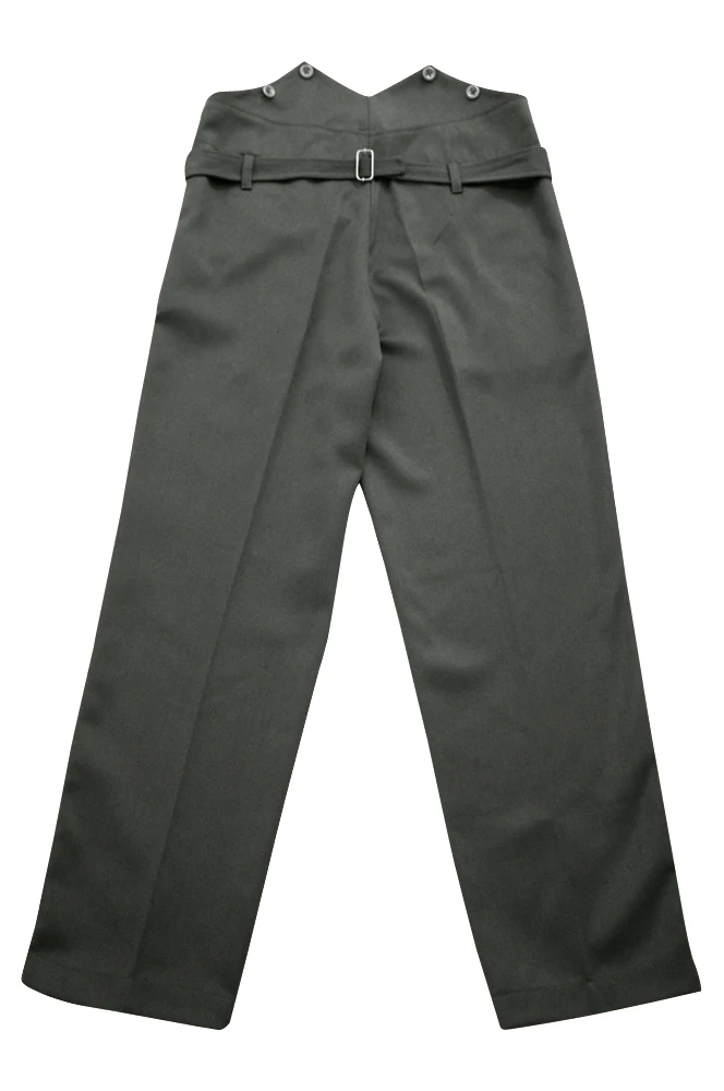 

GUDB-080 WWII German Heer service Stone grey Gabardine straight trousers