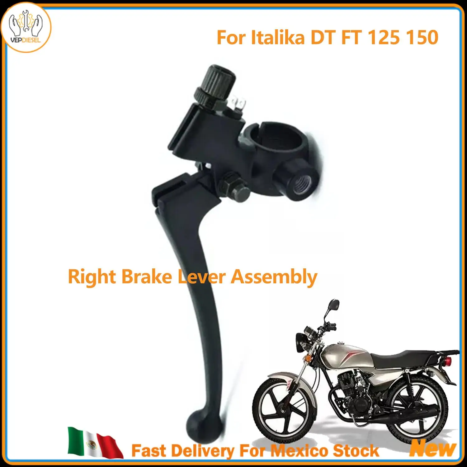 Новый правый Тормозной рычаг в сборе для Italika DT FT 125 150