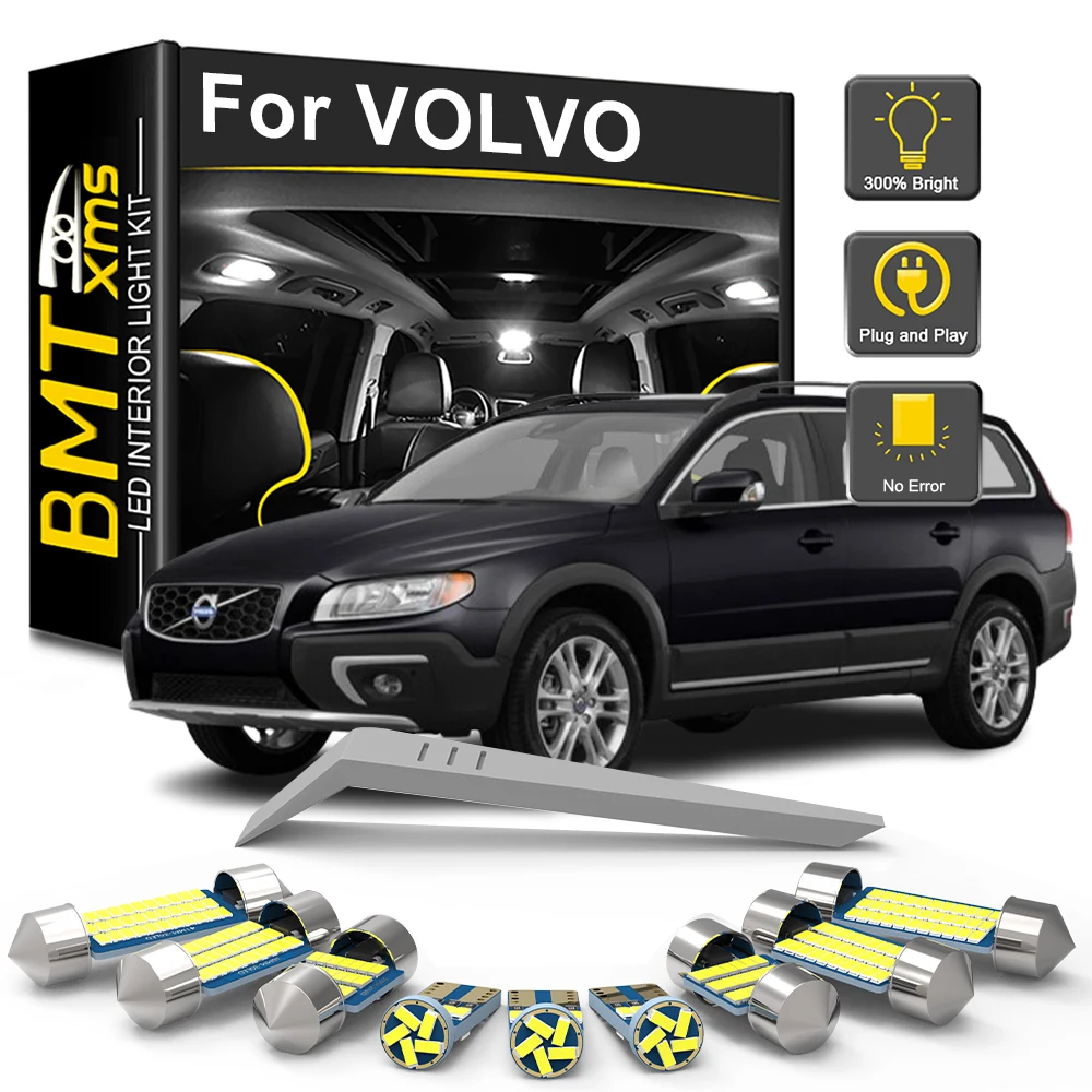 lekcja BMTxms Zestaw oświetlenia wewnętrznego do Volvo V70 V50 V60 XC60 XC70 XC90 C30 C70 S40 S60 S70 S80 S90 Biała niebieska...