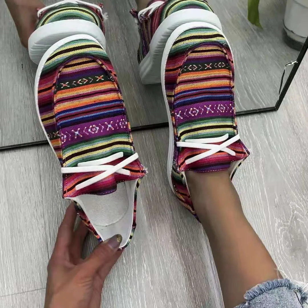 

2022 New Women Shoes Sneakers Canvas Flats Large Size Women Fashion Vulcanize Shoes Summer Flats Mujer Zapatill Casual Shoes