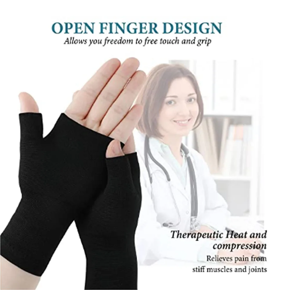 4Pc/2Pair Unisex Wrist Thumb Support Sleeve Fingerless Wrist Gloves Compression Arthritis Gloves Sports Wrist Brace for golfer