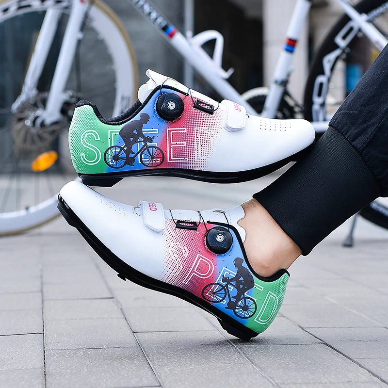 

High Quality Breathable Men Outdoor Self-locking Road Bike Shoes Woen Mountain Bike Non-slip Sapatilha Ciclismo Racing Shoes
