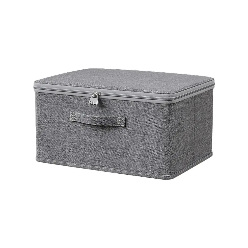 

Складная тканевая коробка для хранения серого цвета