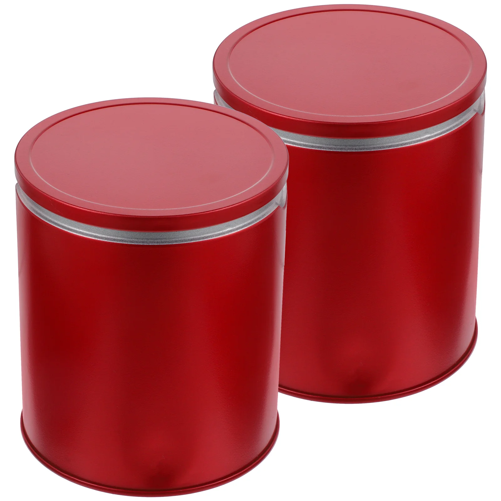 

2pcs Sealing Tinplate Canisters Universal Tinplate Storage Jar for Loose Tea Coffee