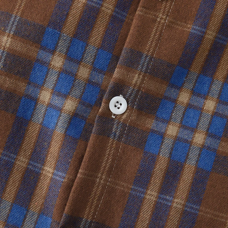Parklees 2023 New Hooded Plaid Shirts for Men Fashion Blue Hit Color Checked Shirt Jacket Regular Casual Button Down Cotton Tops