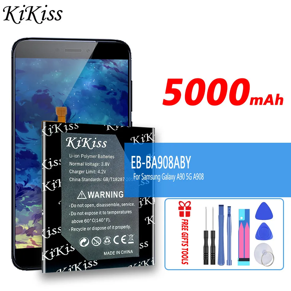 Аккумулятор KiKiss EB-BA908ABY 5000 мАч для SAMSUNG Galaxy A90 5G A908 A908B A908N EBBA908ABY аккумуляторы