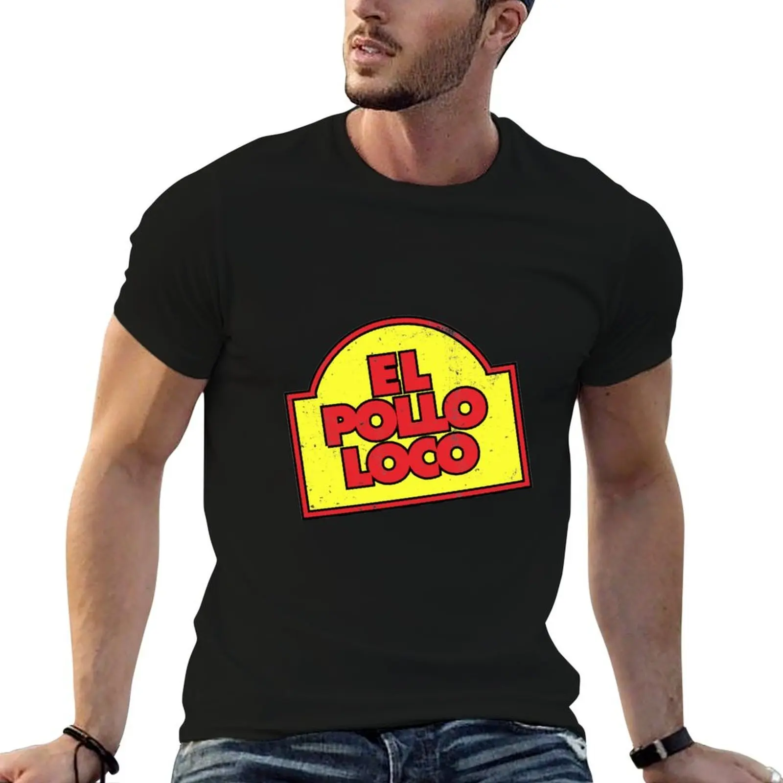 Фото Футболка El Pollo Loco в стиле 90-х, незаменимая вещь для фестивалей, с коротким рукавом №1
