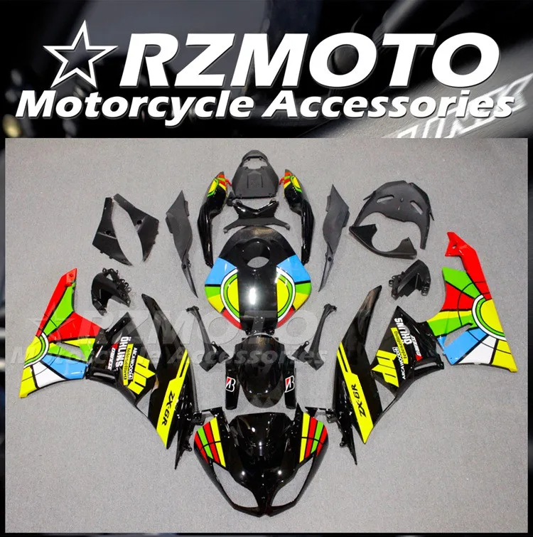 

Новый комплект обтекателей из АБС-пластика подходит для Kawasaki Ninja ZX-6R ZX6R 636 599 2009 2010 2011 09 10 11 12 Кузов + Крышка Резервуара крутая