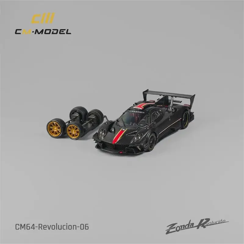 

PreSale CM MODEL 1:64 Pagani Zonda R Evolucion Track Version Full Carbon Black Die-Cast Car Model Collection Miniature