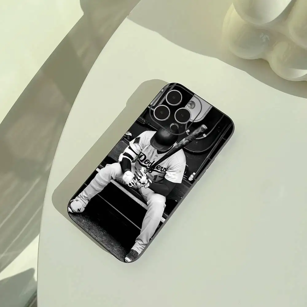 Чехол для телефона S-Shohei Ohtani Baseball для iPhone 17, 16, 15, 14, 13, 12, 11 Pro Max, 161514 Plus, XS, мягкий, черный (art.: 3920d91ff4dcd) - 3920d91ff4dcd