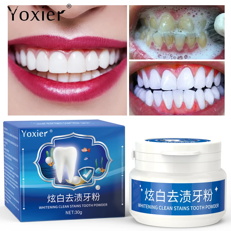 

Teeth Whitening Tooth Powder Deep Cleaning Remove Stains Brighten Yellow Teeth Remove Bad Breath Mild Healthy Dental Care 30g