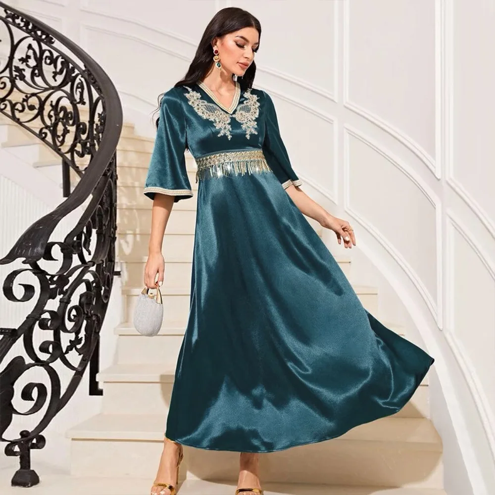 

Abayas For Women Dubai Luxury Ramadan Muslim Fashion Dress Sequins Caftan Marocain Wedding Party Occasions Long Dresses Femme