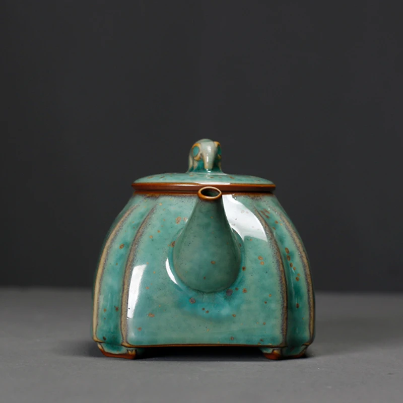 Зеленый керамический чайник TANGPIN с крышкой слона 200 мл |