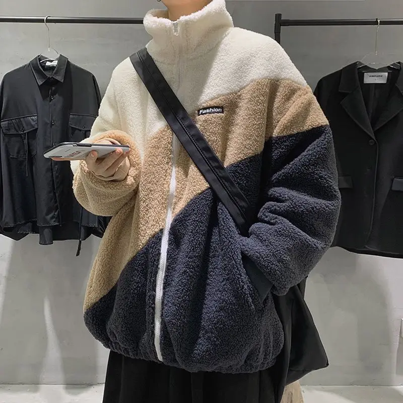 Autumn and Winter Coat Cotton-padded Jacket Men's Trend Korean Students Loose Joker Clothes Cardigan Cotton-padded Jacket Men