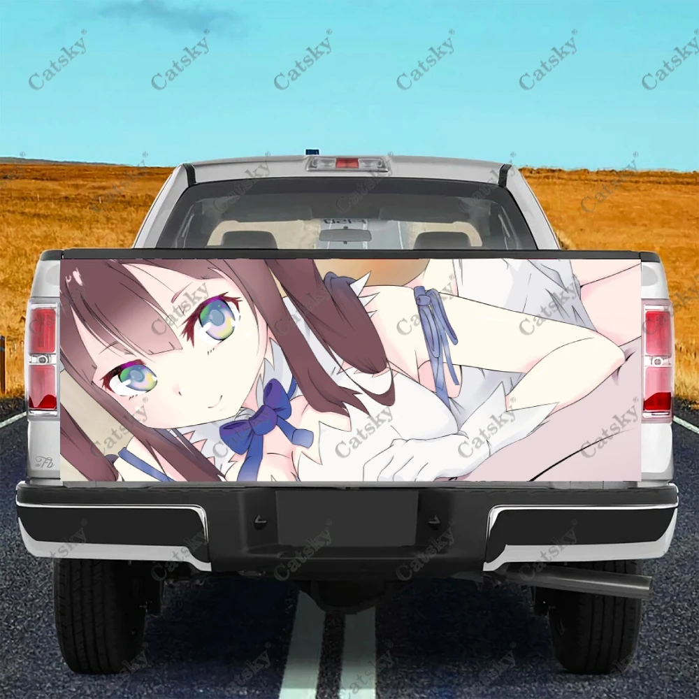 

DanMachi аниме грузовик задняя дверь наклейка оберточная виниловая печать высокой четкости графика подходит для пикапов грузовиков устойчивость к атмосферным воздействиям