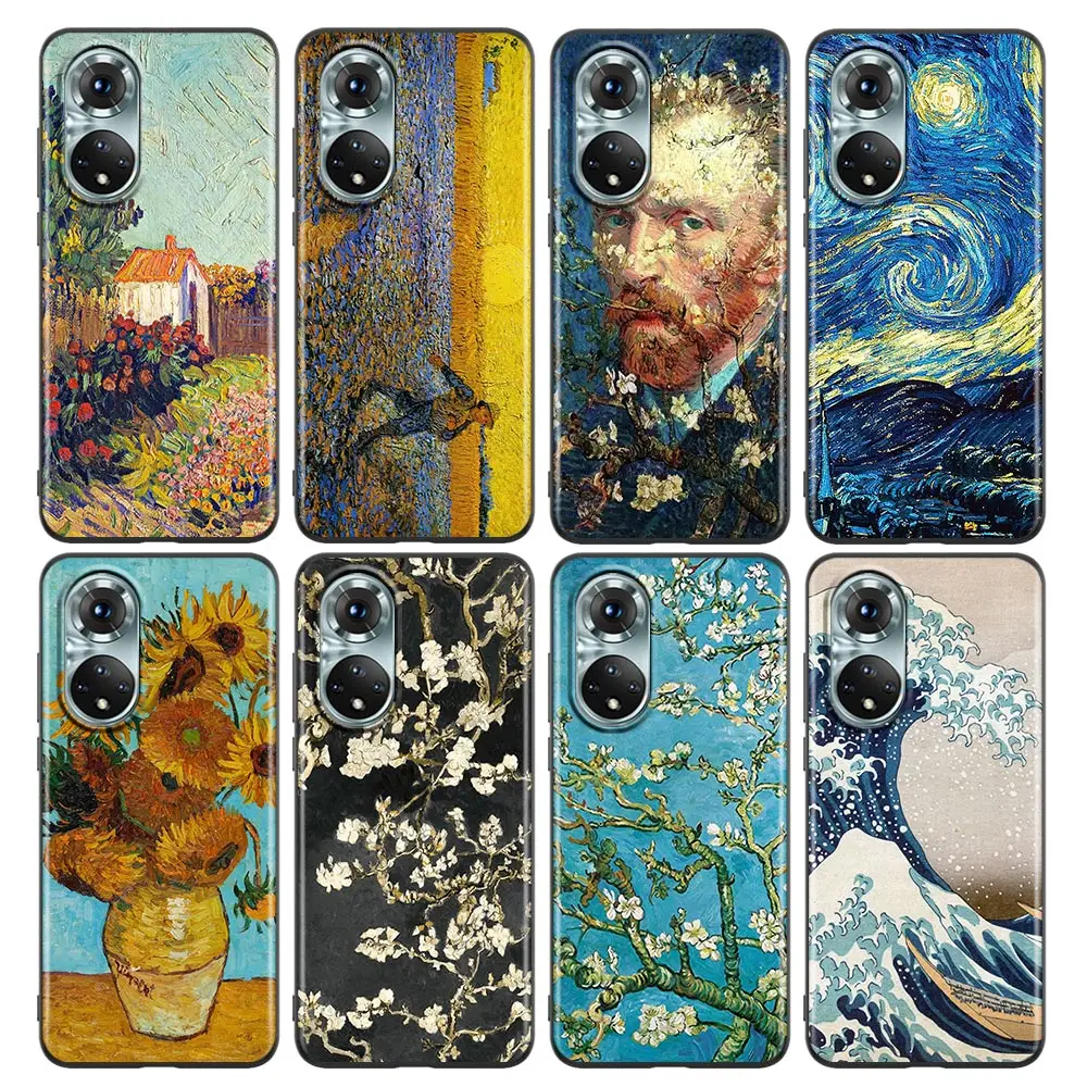 

Phone Case for Honor 8X 9S 9A 9C 9X Lite Play 9A 50 10 20 30 Pro 30i 20S(6.15) Soft Silicone Cover Van Gogh Oil Painting